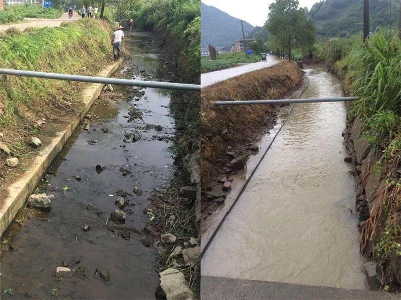 葛岙溪整治前后对比照一▲葛岙溪整治对比照二生态环境治理需坚持