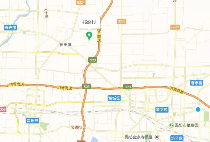 位于 寿光市稻田镇北慈村附近 2014年 确定寿光稻田场址为潍坊新机场