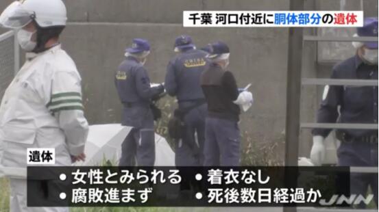 日本千叶县河口附近惊现无头无手无脚女尸疑遭分尸后抛尸 警方