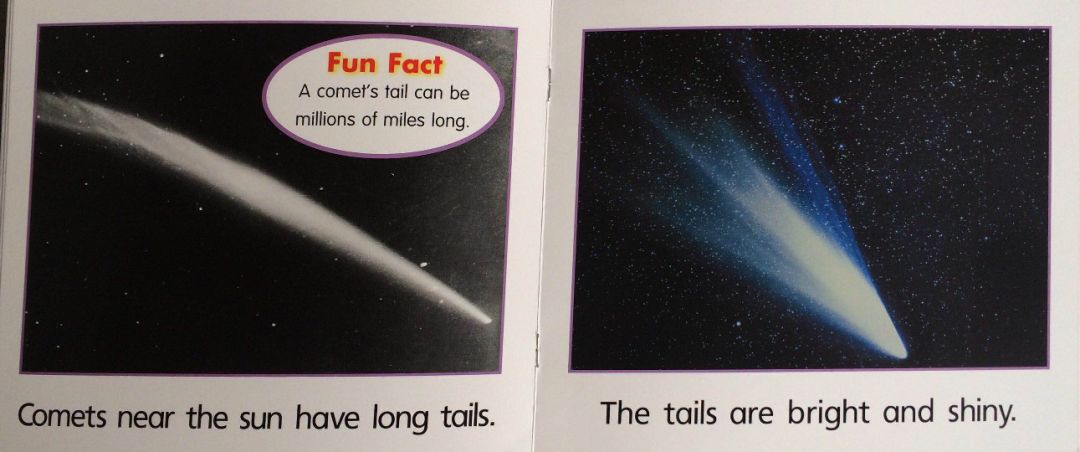 comets near the sun have long tails.