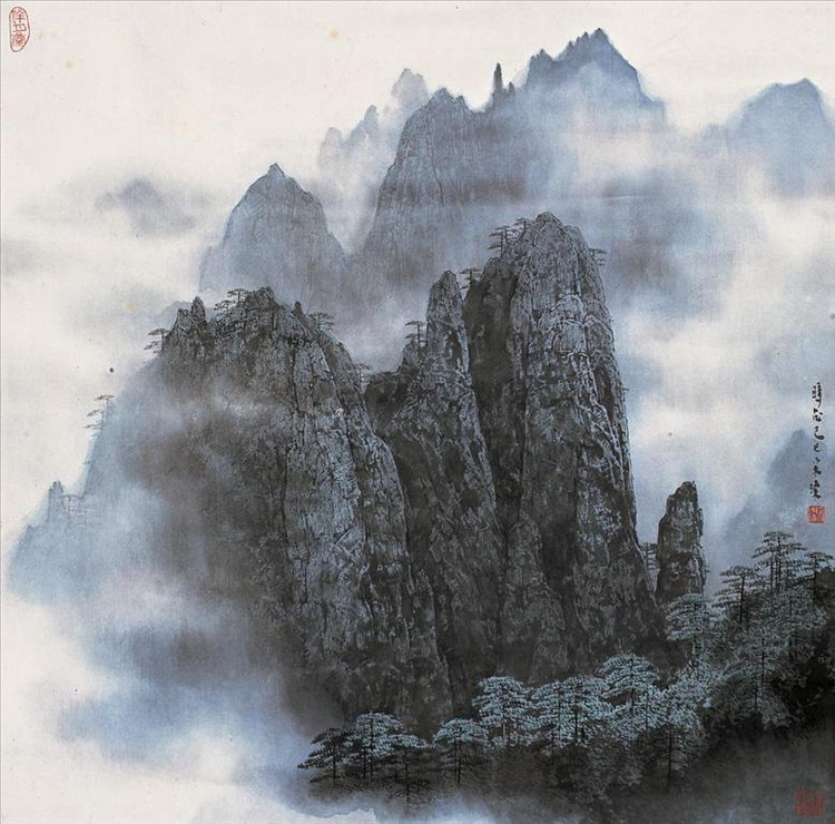 中国著名画家宋涤水墨写实风景画欣赏