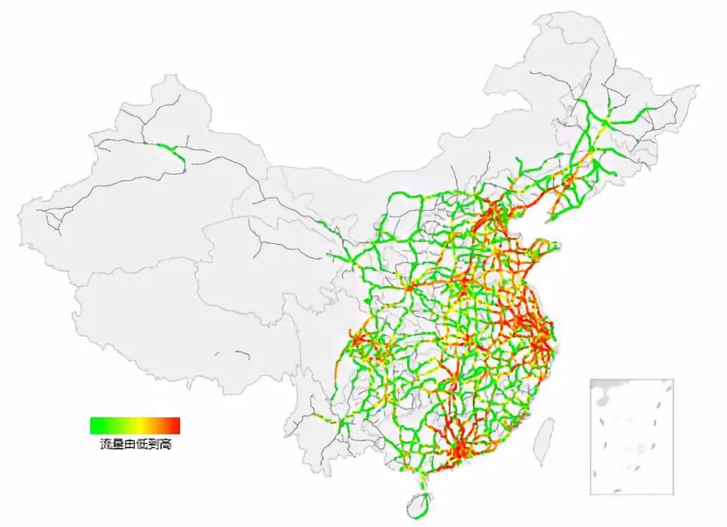 全国公路网交通量分布