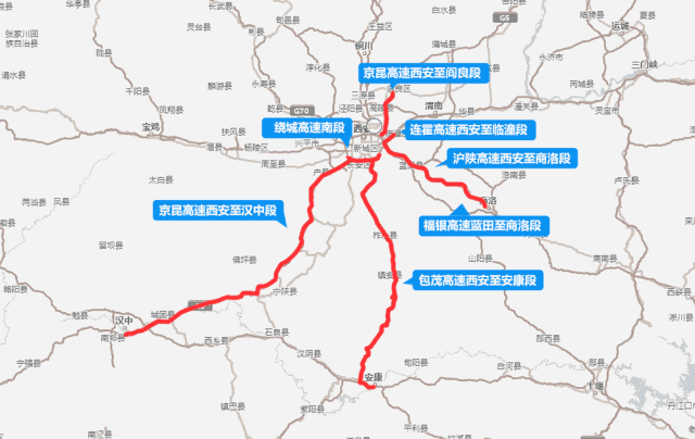 图:西安交警 三,过境蓝田分流绕行路线 通行京昆高速西禹段,连霍