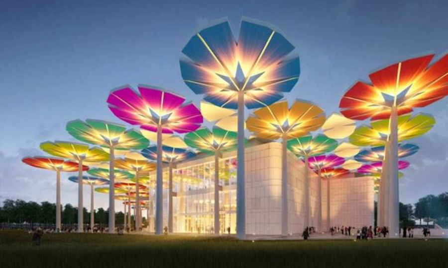 惊艳!多彩屋面如蝴蝶展翼,明年北京世园会在这里开幕