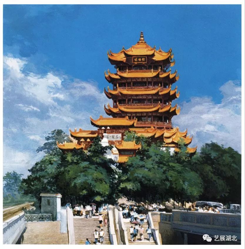 当代黄鹤楼建筑设计与壁画创作手稿首次展出