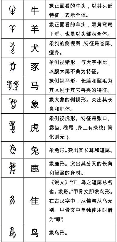 这些甲骨文字你认识多少 象形