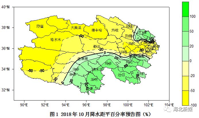 2018年10月海北州气候趋势预测