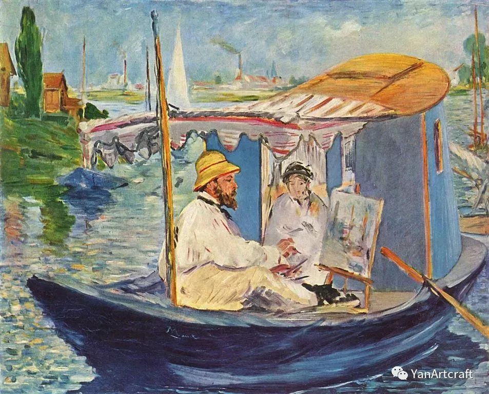 claude monet in argenteuil — by douard manet, 1874.