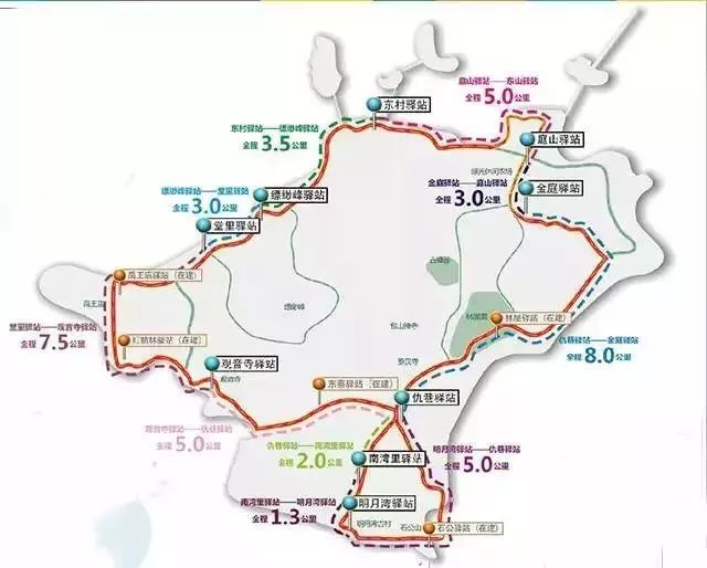 渔洋山隧道 ——>太湖大桥一号桥——>长沙岛——>太湖大桥二号桥——