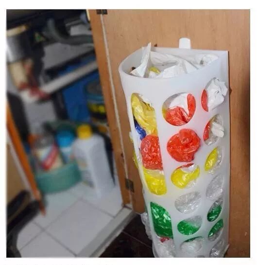 挂钩 塑料袋收纳盒,让你的厨房从此干净明亮.