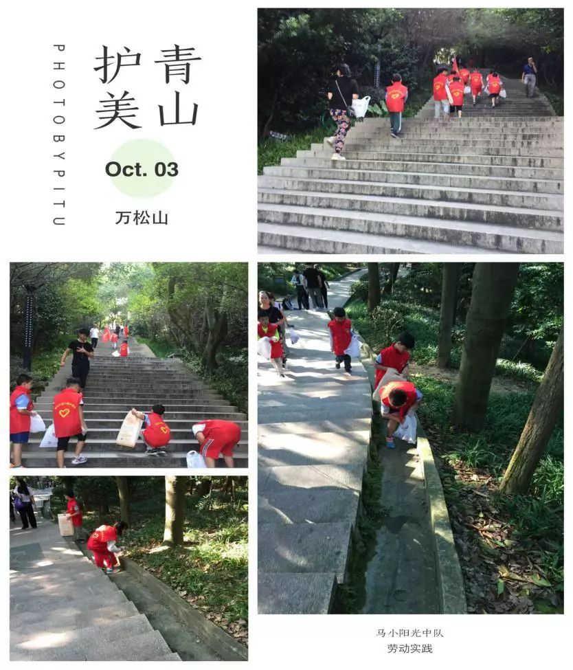 中国有我 护美青山绿水 三 4 班阳光中队 万松山