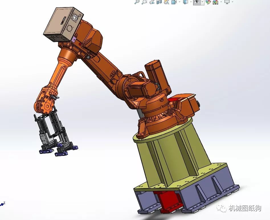 【机器人】大型机械手3d模型图纸 solidworks设计