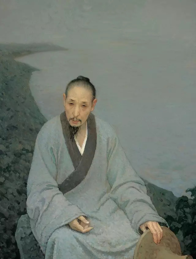 靳尚谊 晚年黄宾虹 115×99cm 1996 布面油画 靳尚谊 八大山人 2006