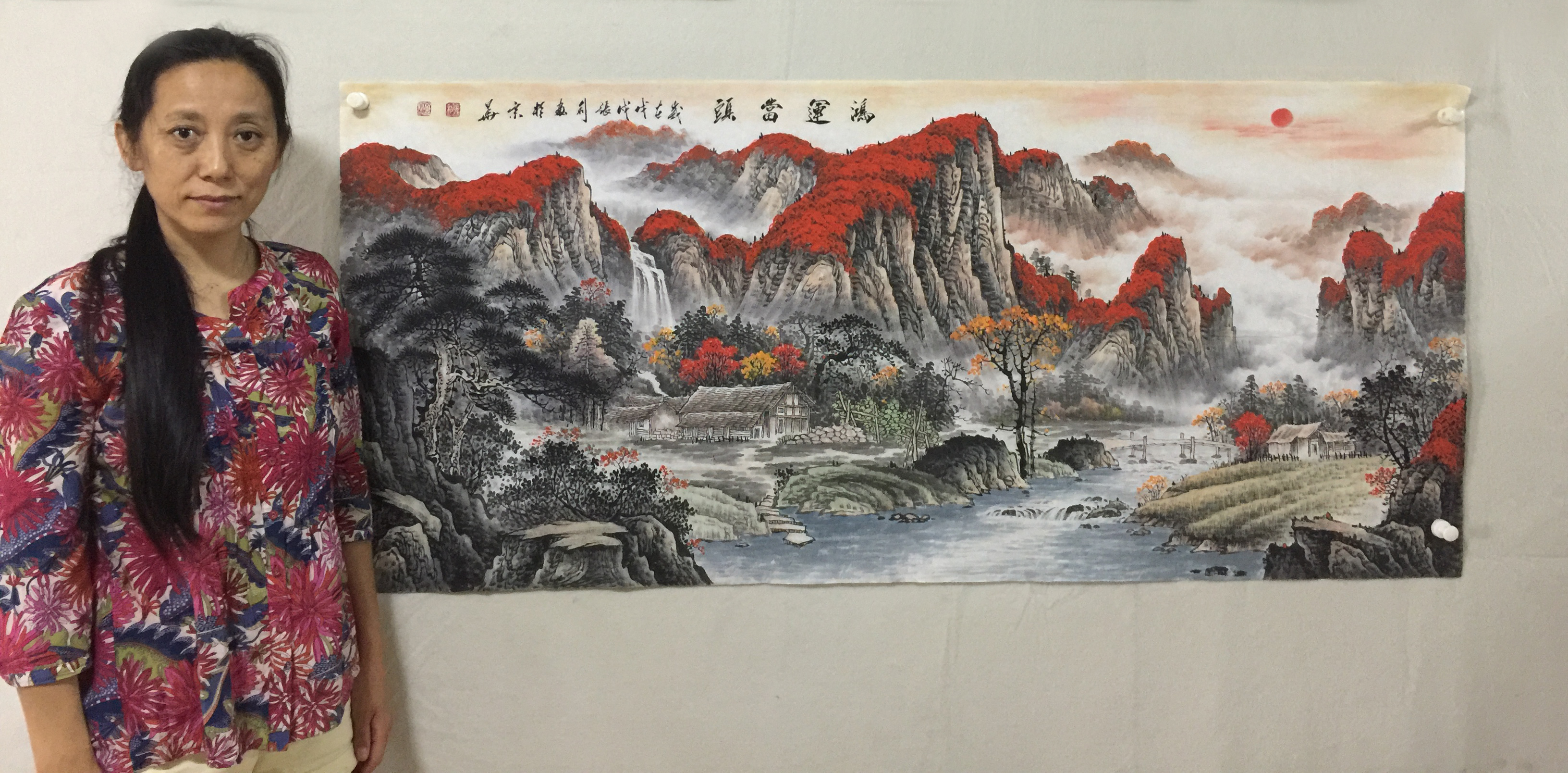 张利国画山水画作品赏析呈现出山清水秀的诗画意境