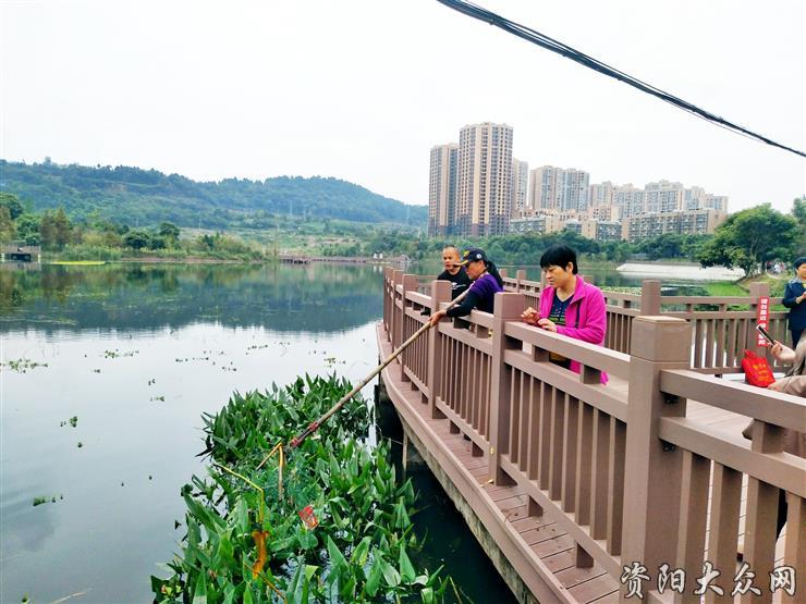 乐至南湖公园建设的很美丽,但是总有一些人不珍惜身边