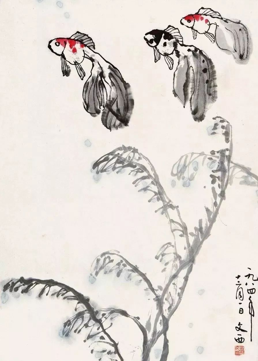 刘文西以画毛主席著称,他的花鸟画也是一绝