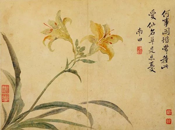 恽寿平《花鸟图册八开》