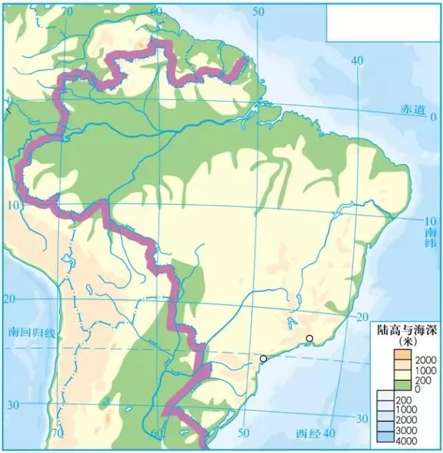 世界区域地理彩色底图(收藏版),超级棒的地理彩色地图,快来看看,学习