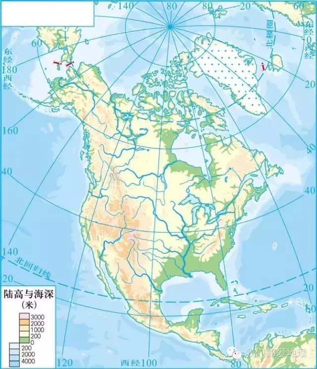 世界区域地理彩色底图(收藏版),超级棒的地理彩色地图,快来看看,学习