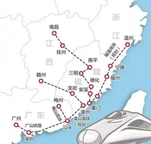 好消息!预计2020年可建成汕漳高铁,以漳州站为起点!