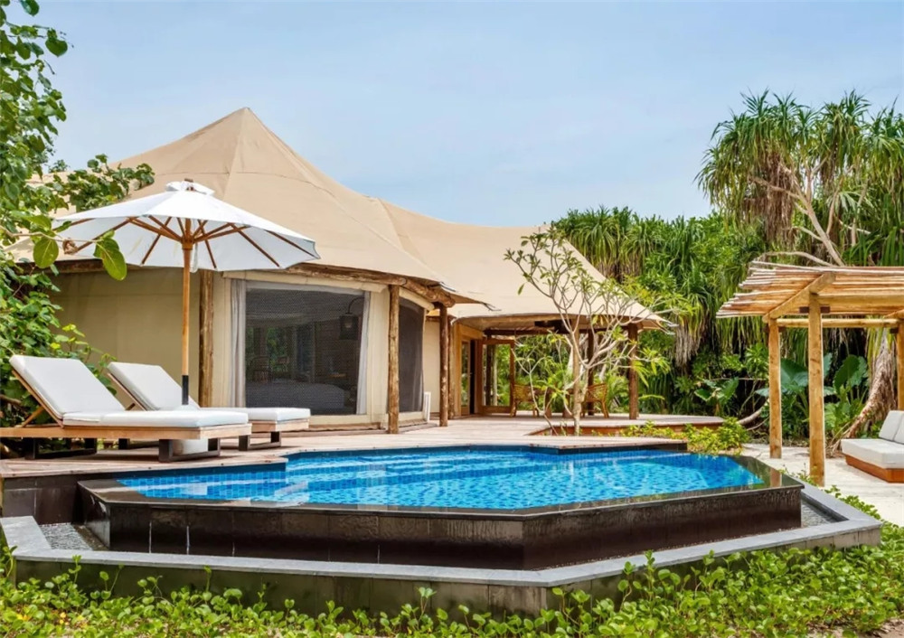 去马尔代夫斯茹芬富士岛体验奢华帐篷丛林别墅!