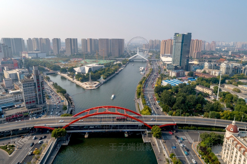 天津市红桥区的三岔河口.