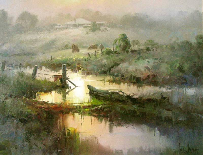 澳大利亚画家依尔斯·琼斯风景油画作品赏析_拉脱维亚