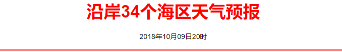 我国近海海域将有6～7级风