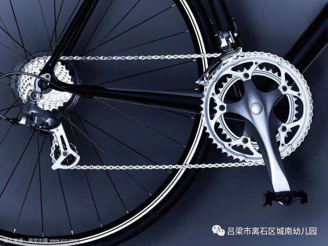 自行车是利用齿轮和链条行进