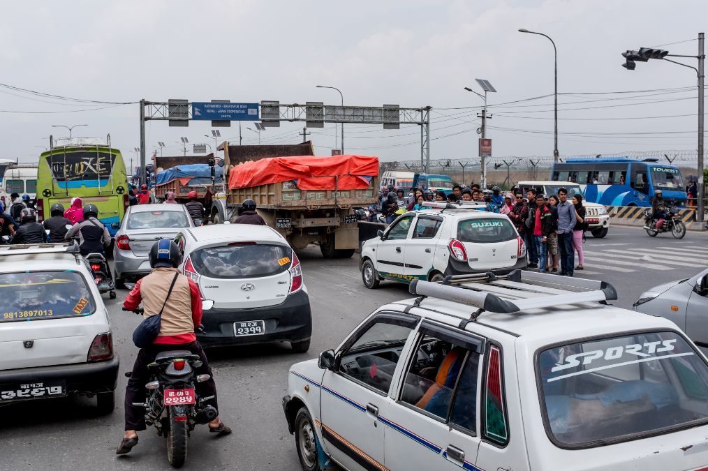 尼泊尔的特色出租车,全是进口的迷你小轿车,基本都来自日韩