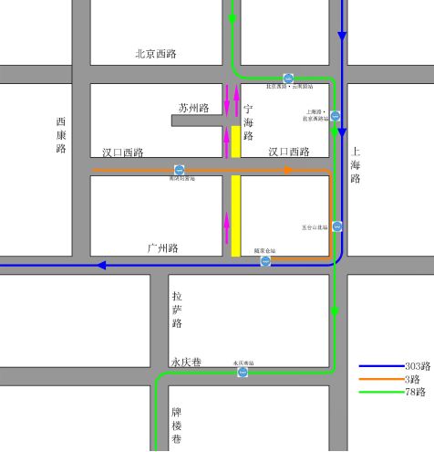 本周六起,宁海路道路综合整治开工,持续至2019年1月31日