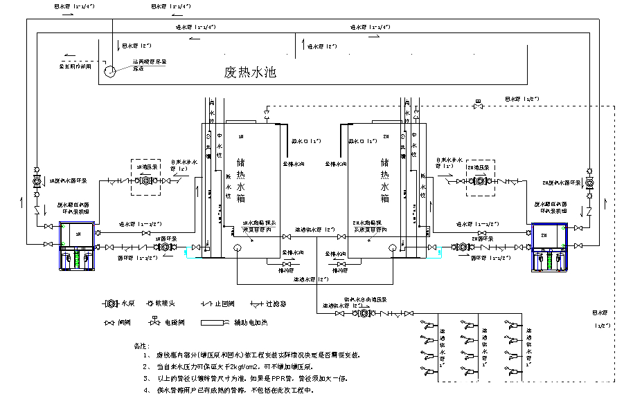 空气能如何安装及安装示意图_热水机组