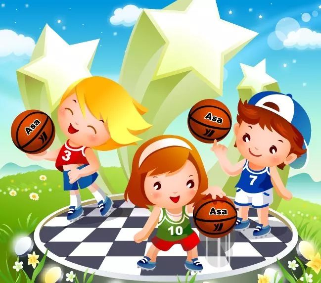 运动,健康,快乐&商业幼儿园篮球训练营