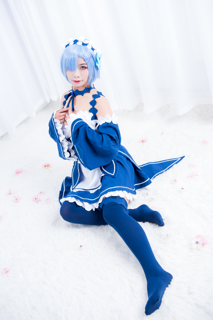 从零开始的异世界生活 雷姆cosplay 清纯可爱的雷姆老婆