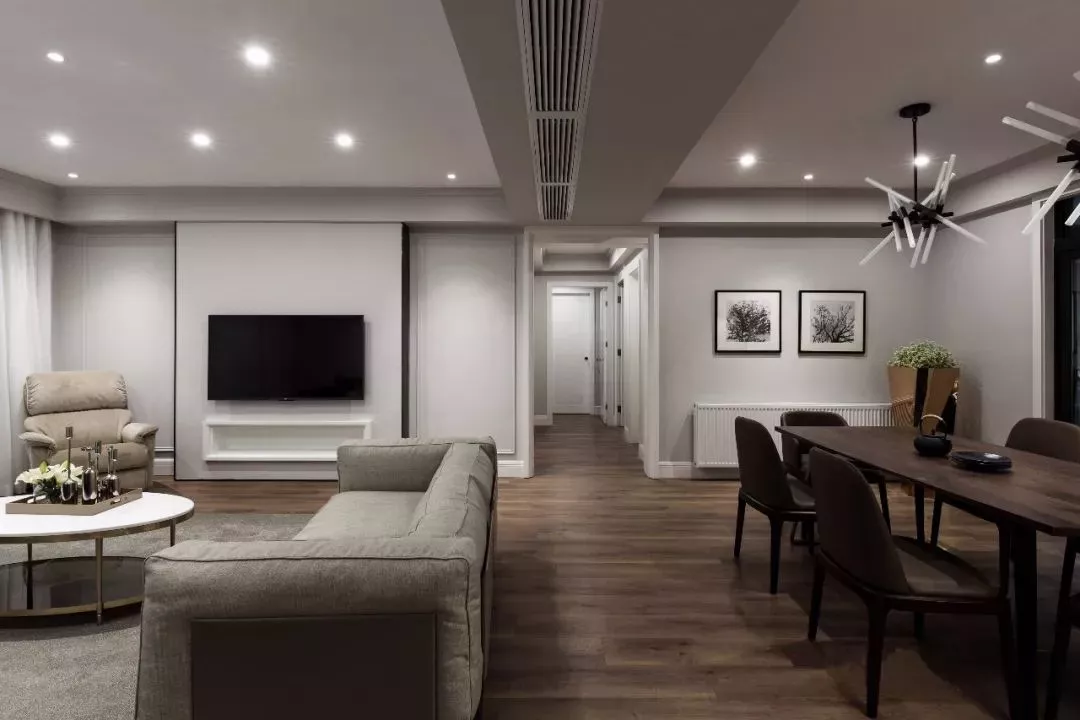 ,矮墙电视墙适合横厅或半式客厅,通常以大理石或木质感作为电视