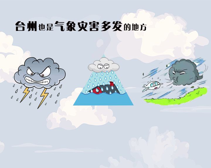 咱们台州也是气象灾害多发的地方,比方说有台风,暴雨,雷电的频发