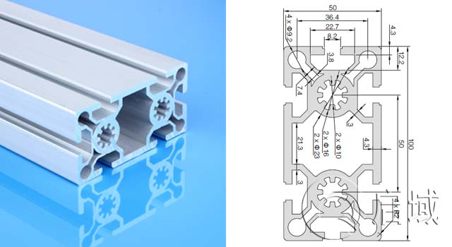 工业铝型材50系列的规格有哪些?