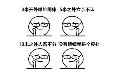 所有的安全感都靠眼镜撑着 天不怕地不怕就怕眼镜掉了找不到 数数你家