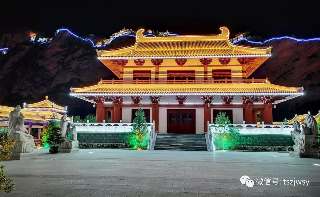 甘谷大象山公园夜景,简直美爆了!