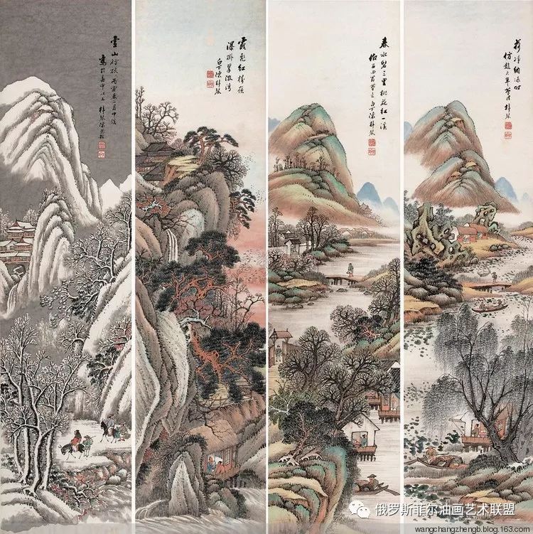 中国画家陈梓琴山水作品欣赏