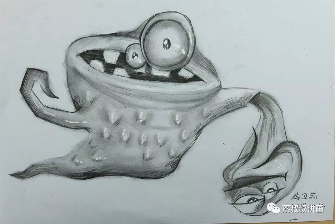 茶壶的创意素描设计图展示