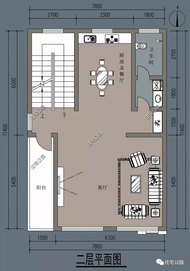 农村临街建房有商铺才实用6套带门面别墅户型设计大爱第3套