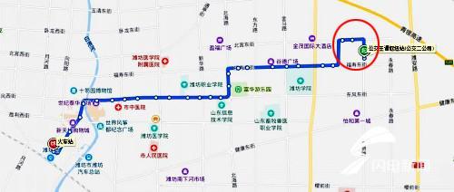 因惠贤路施工 潍坊56路公交车临时调整运行线路