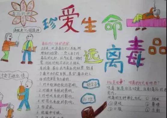 学生们笔下的禁毒手抄报_毒品