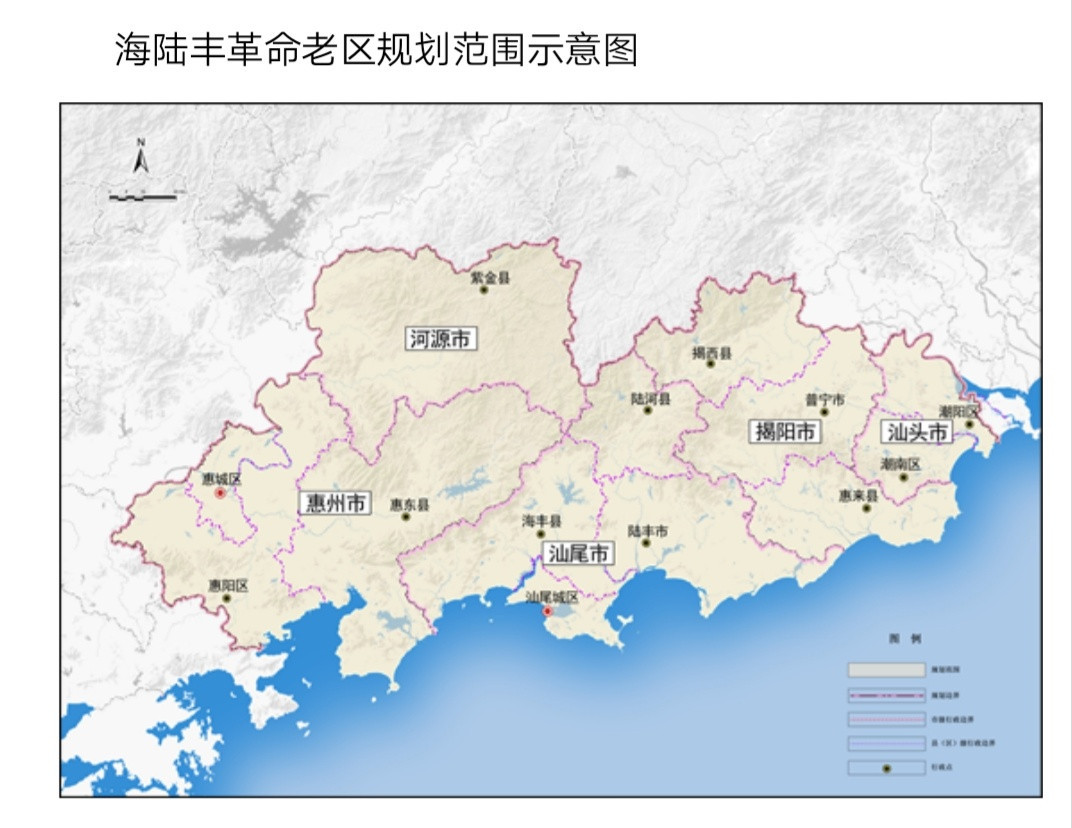 此次规划的海陆丰革命老区范围包括13个县(市,区),惠州的惠城区,惠阳