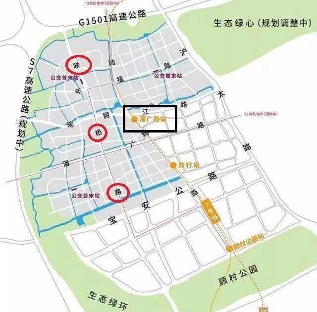 潘广路站周边已经拥有了大型的商业区 之后也会向着7号线以西推进 沪