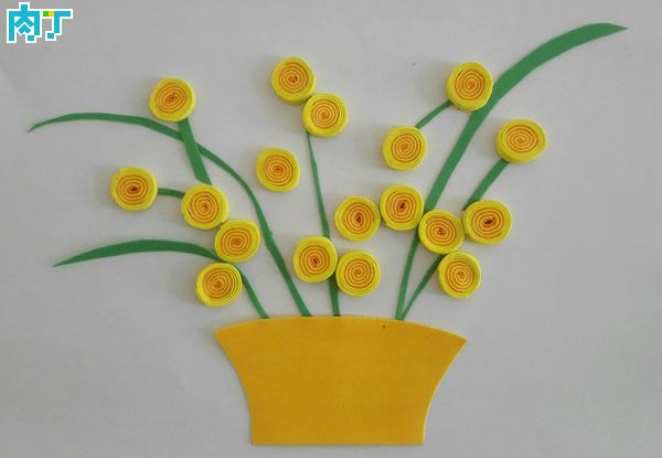 创作发明|教你用彩色海绵纸制作儿童手工艺品花朵详细