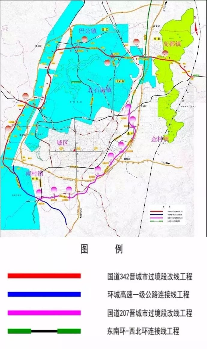 国道g342晋城市过境段改线工程位于晋城市区西北部,即市区的西环