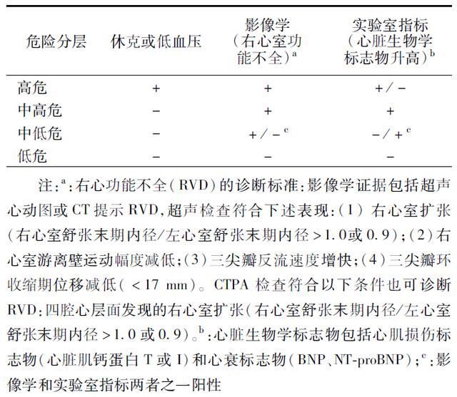 建议对确诊的急性pte患者进行危险分层以指导治疗.