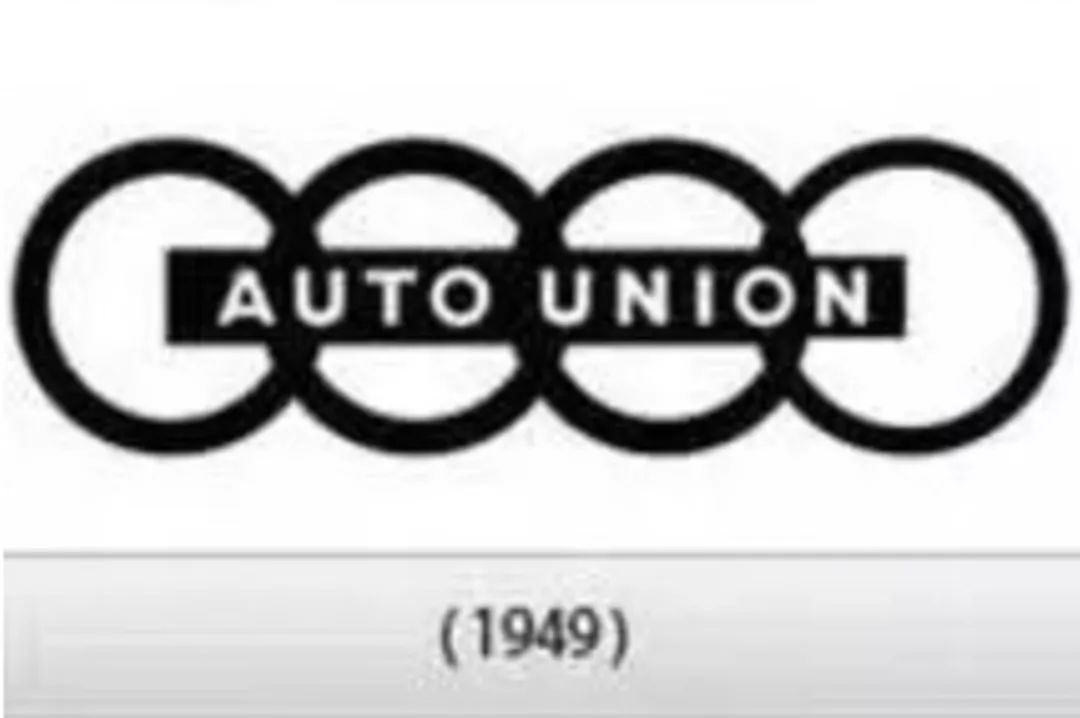 1978年仅保留奥迪英文作为logo.1985年4个圆环重新与奥迪英文相结合.